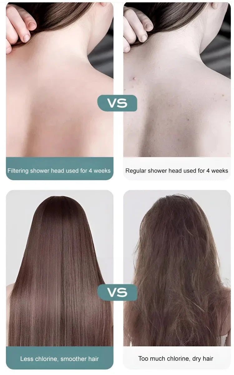 pommeau de douche arrondi effet sur peau