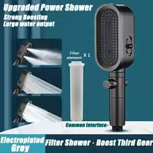 pommeau de douche arrondi Gris metallique 