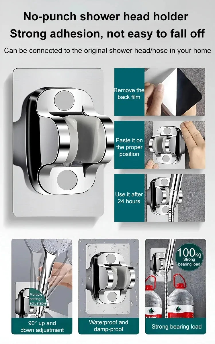 pommeau de douche arrondi effet sur peau installation support