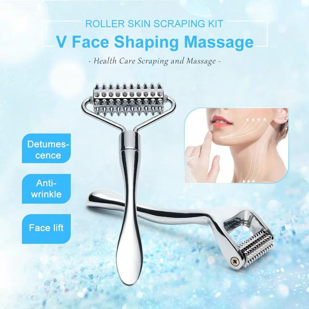 rouleau de massage facial en acier creer visage V