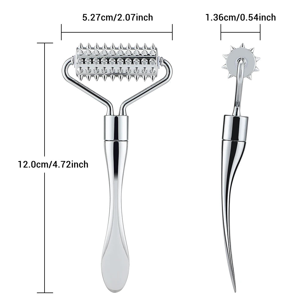 rouleau de massage facial en acier dimensions