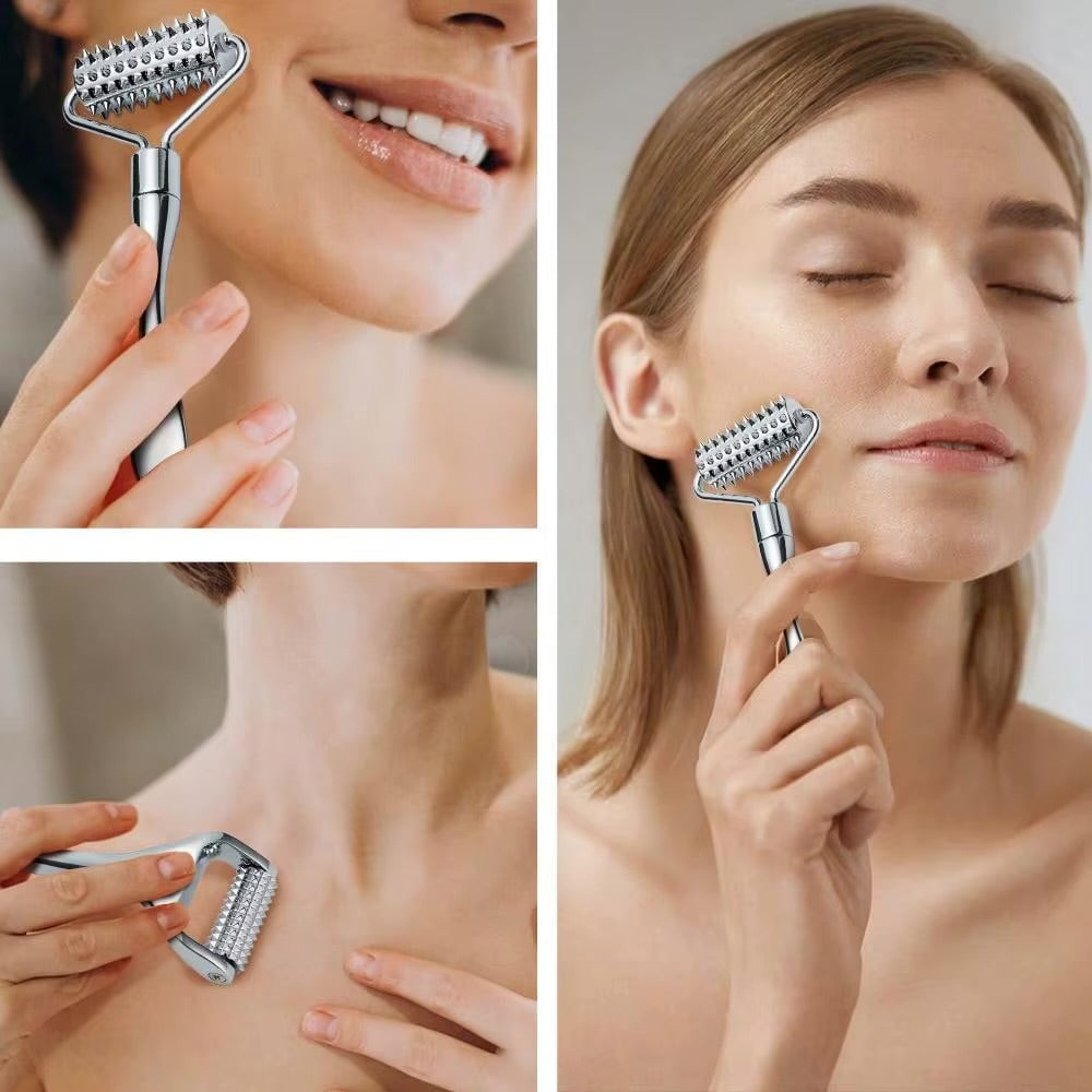 rouleau de massage facial en acier satisfaction