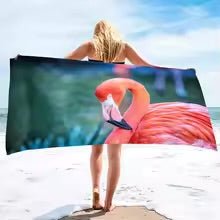 Serviette de plage en rose