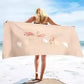 Serviette de plage en rose - Techni Tendresse