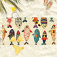 serviette de poissons etalee sur plage