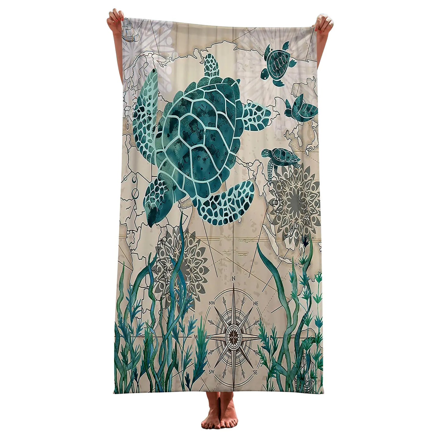 serviette de tortue pour voyage algue globe