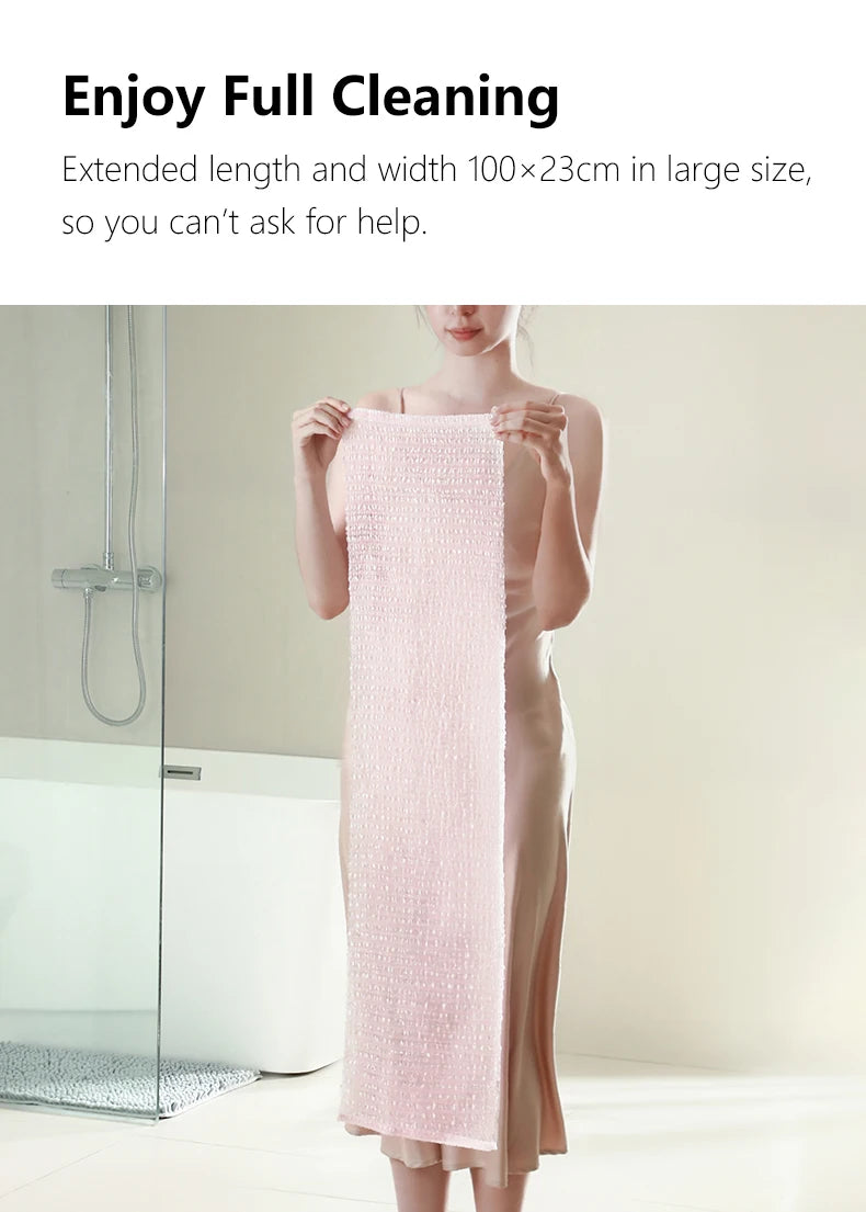 serviette exfoliante originaire du japon longueur