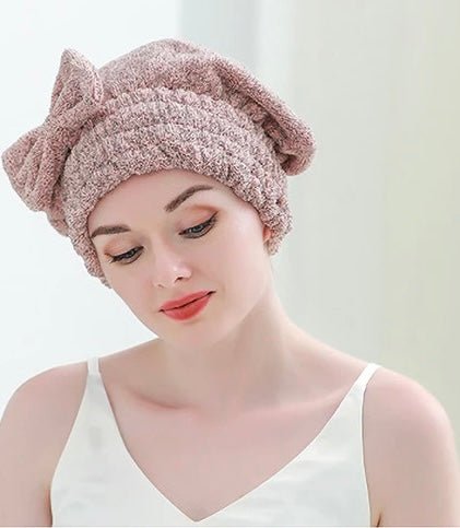 Serviette pour la tête rose