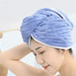 Serviettes bleues tete