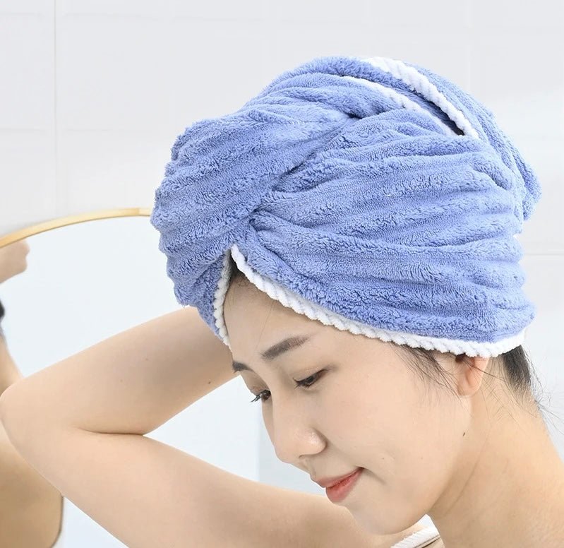 Serviettes bleues tete