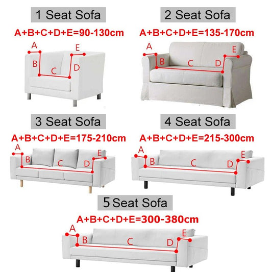 Sofa Covers dimensions seats