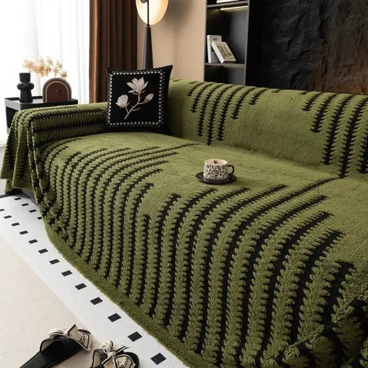 sofa covers vert dans un salon