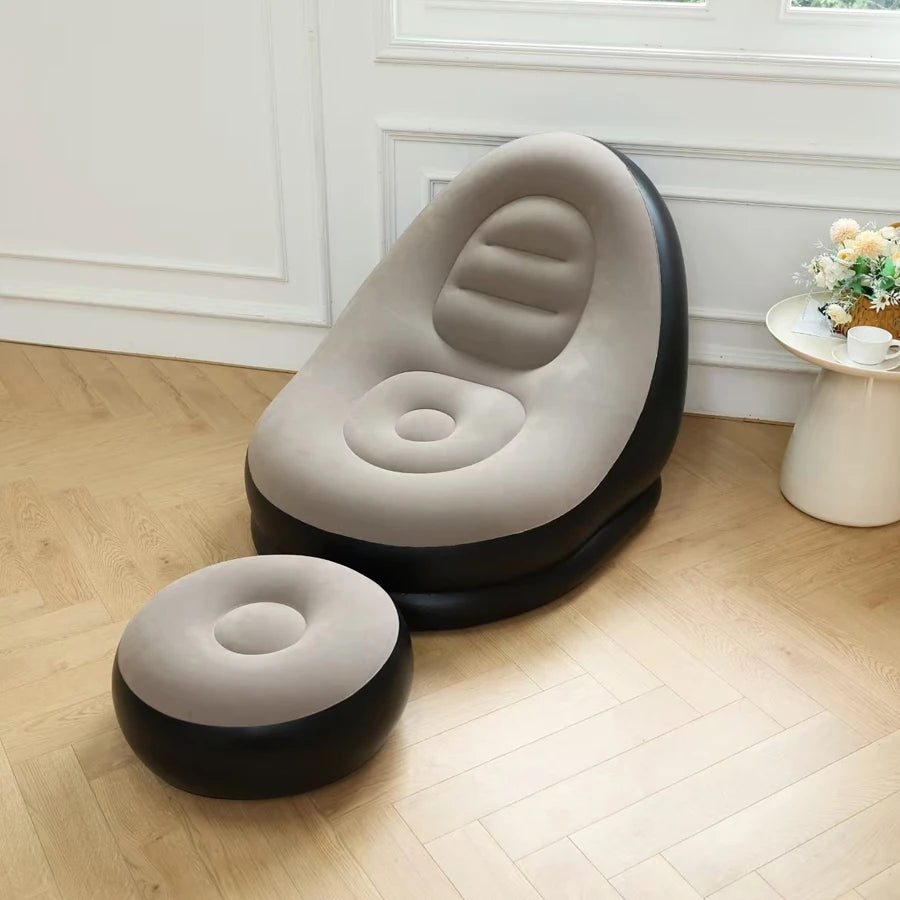 sofa gonflable cafe et noir