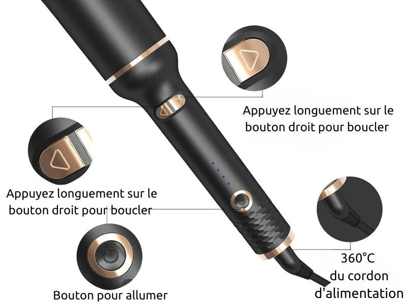 Spin - n - Curl - Fer à friser à rotation automatique - Techni Tendresse