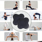 tapis d equilibre noir avec position de yoga