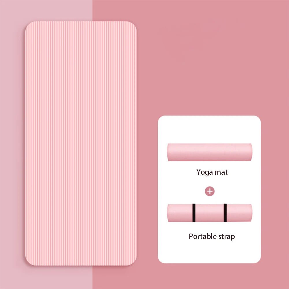 tapis de yoga antidérapant rose format presentation