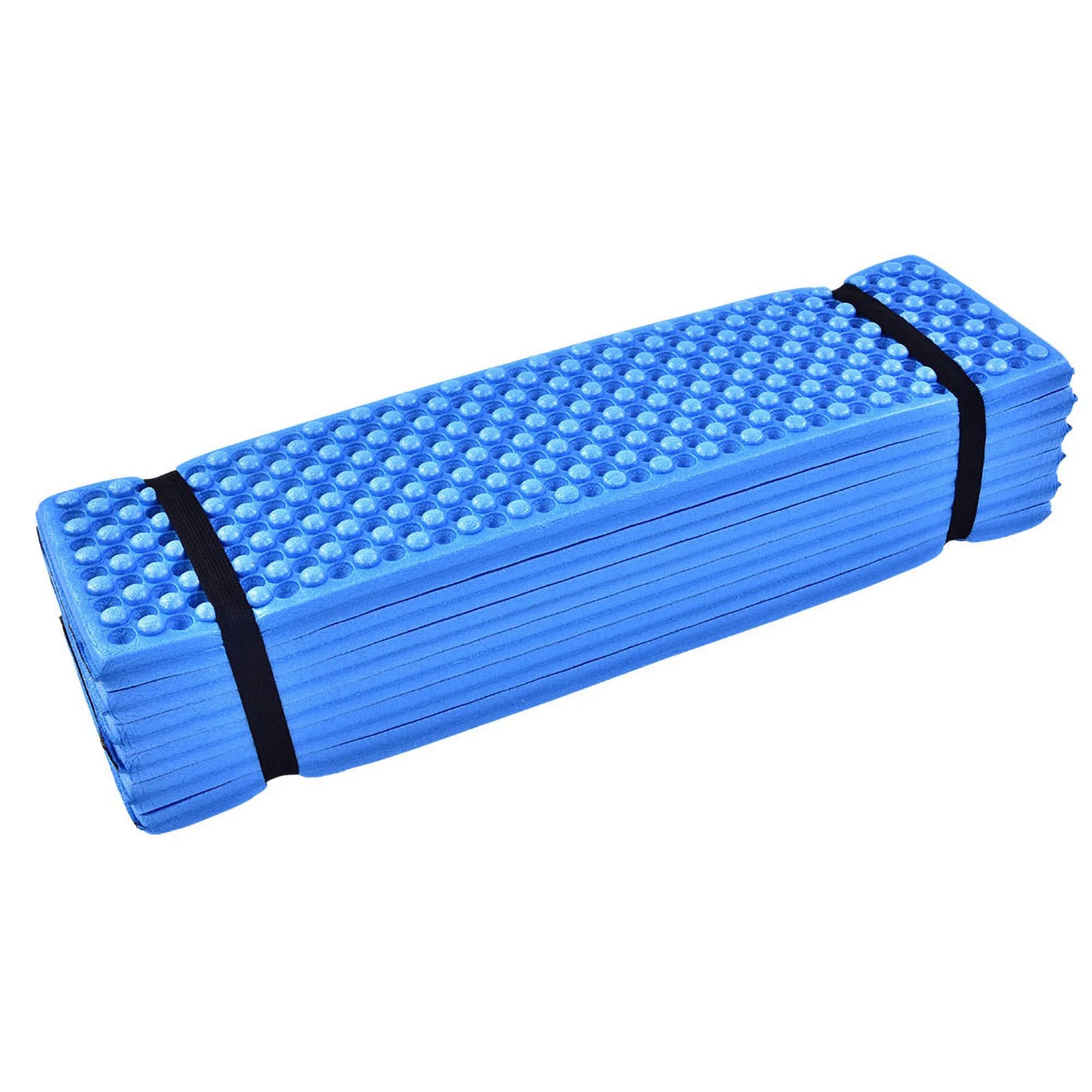 tapis de yoga gonflable ultraleger bleu
