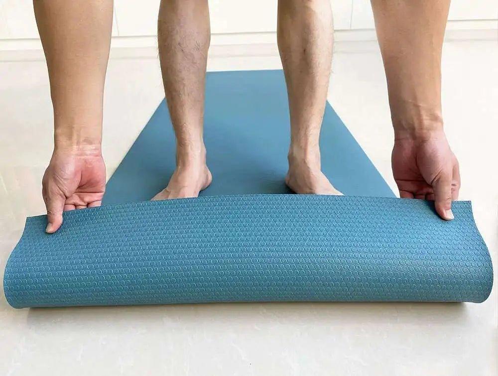 tapis de yoga  turquoise comment placer son tapis