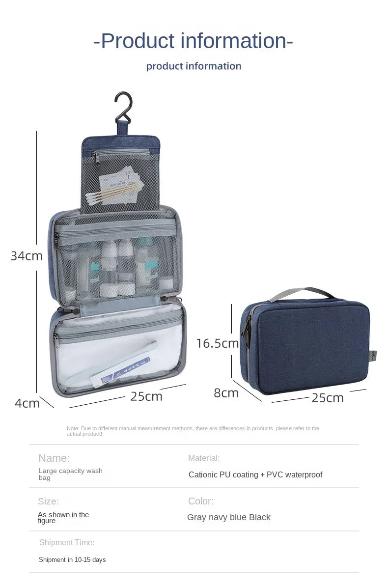 trousse pour la toilette bleue dimensions